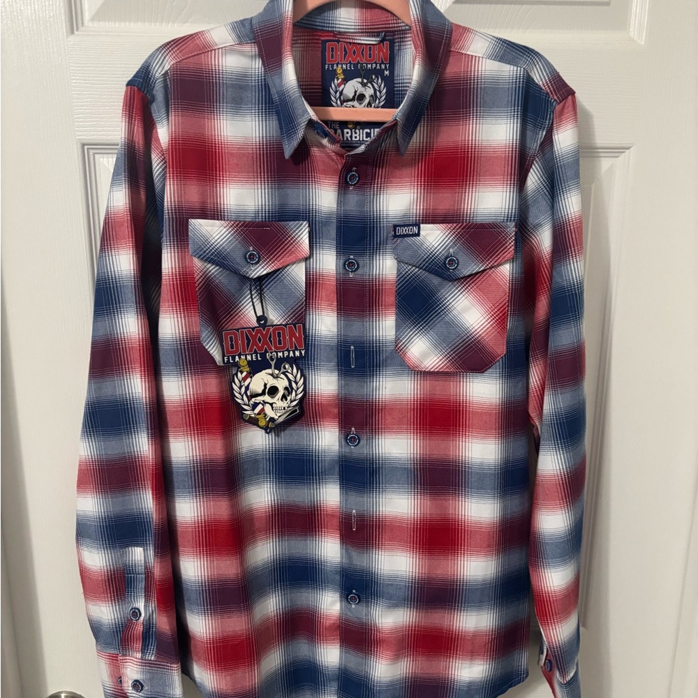 DIXXON Red and Blue Checkered Men's Shirt